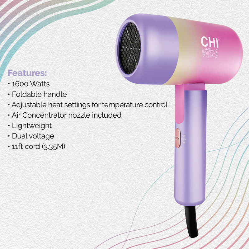 Vibes "So Smooth" Compact Hair Dryer, , large image number null